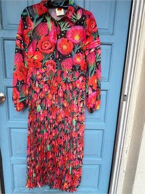 farm rio x anthropologie long-sleeve jacquard maxi dress Farm Rio x Anthropologie Long-Sleeve Jacquard Maxi Dress at MarketFair  Shoppes in Princeton, NJ
